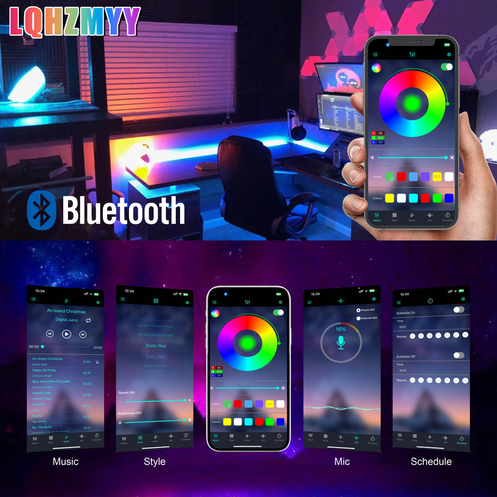 GlowSync RGB LED Room Light Strip